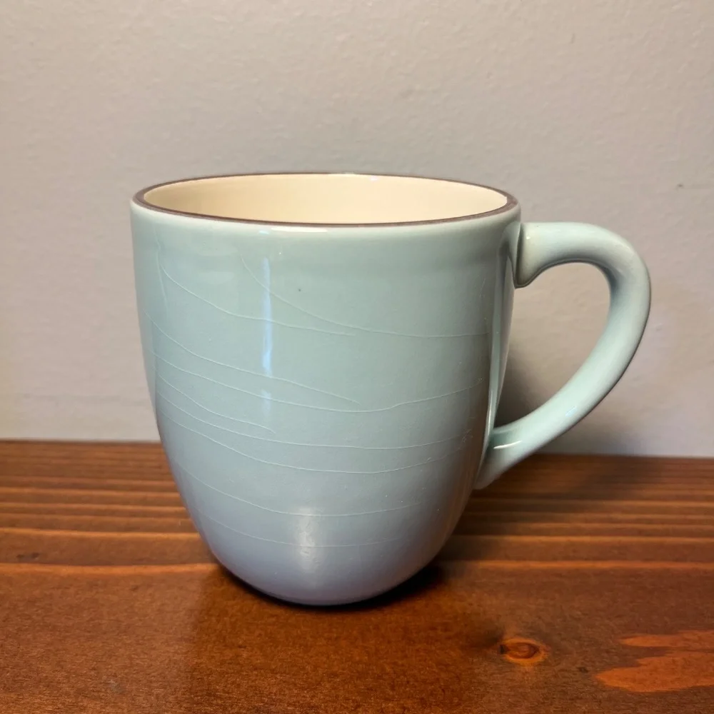 Crate & Barrel Audrey Coffee Mugs – Set of 4 (Robin’s Egg Blue)